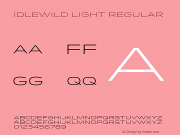 Idlewild Light Regular Version 1.200图片样张
