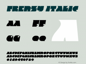 Frenzy Italic Altsys Fontographer 3.5  20.01.1995图片样张