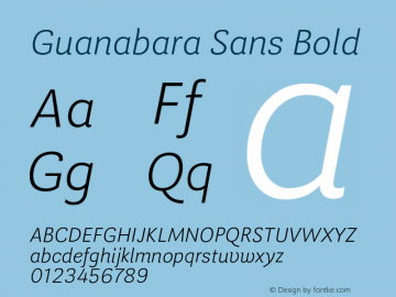 Guanabara Sans Bold Version 2.001;PS 002.001;hotconv 1.0.70;makeotf.lib2.5.58329;com.myfonts.easy.niramekko.guanabara-sans.extra-light-italic.wfkit2.version.4ndb Font Sample