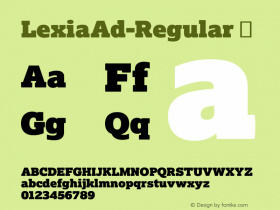 LexiaAd-Regular ☞ Version 1.003;com.myfonts.easy.daltonmaag.lexia.ad.wfkit2.version.4czA图片样张