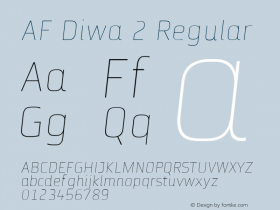 AF Diwa 2 Regular 001.000;com.myfonts.easy.fw-acme.af-diwa.extra-light-italic.wfkit2.version.36eP Font Sample