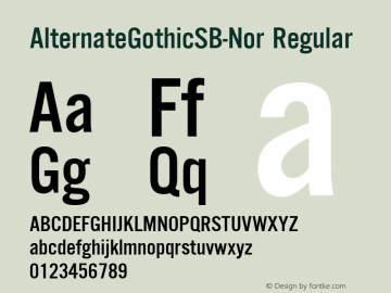 AlternateGothicSB-Nor Regular OTF 1.000; PS 001.00;Core 1.0.0;com.myfonts.easy.efscangraphic.alternate-gothic-sb.no-three.wfkit2.version.2iYm Font Sample