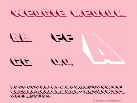 Wedgie Medium Version 001.001 Font Sample