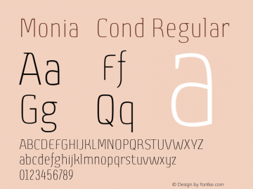 Monia   Cond Regular Version 1.000;PS 003.000;hotconv 1.0.70;makeotf.lib2.5.58329;com.myfonts.easy.johannes-hoffmann.monia.thin-condensed.wfkit2.version.4bEr图片样张
