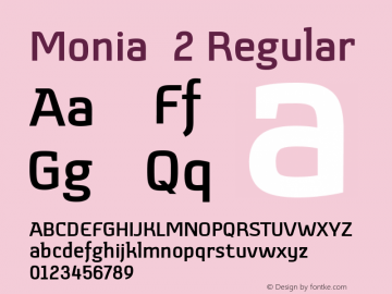 Monia  2 Regular Version 1.000;PS 003.000;hotconv 1.0.70;makeotf.lib2.5.58329;com.myfonts.johannes-hoffmann.monia.bold.wfkit2.4bEk Font Sample