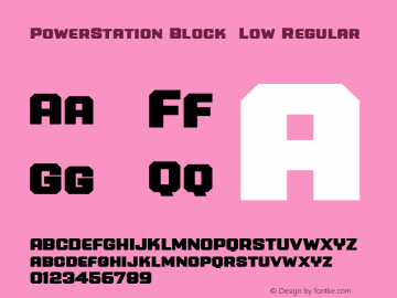 PowerStation Block  Low Regular Version 1.000 2006 initial release;com.myfonts.easy.alphabetsoup.power-station.block-wide-low.wfkit2.version.32h5图片样张
