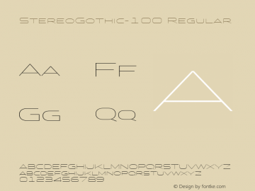 StereoGothic-100 Regular Version 1.200;com.myfonts.easy.flat-it.stereo-gothic.100.wfkit2.version.3Nye图片样张