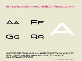 StereoGothic-650 Regular Version 1.200;com.myfonts.easy.flat-it.stereo-gothic.650.wfkit2.version.3NyC图片样张