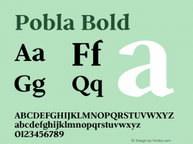 Pobla Bold Version 1.000;com.myfonts.easy.tipo-pepel.pobla.bold.wfkit2.version.4ngb图片样张