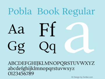 Pobla  Book Regular Version 1.000;com.myfonts.easy.tipo-pepel.pobla.book.wfkit2.version.4ngg图片样张