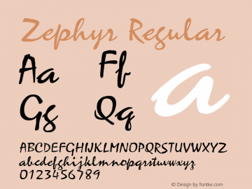 Zephyr Regular B & P Graphics Ltd.:06.04.1993图片样张