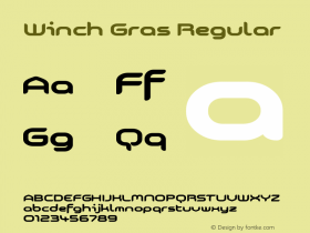 Winch Gras Regular Version 1.000 2015 initial release Font Sample