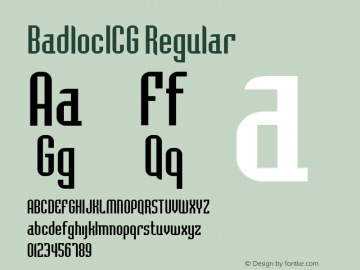 BadlocICG Regular 001.000图片样张