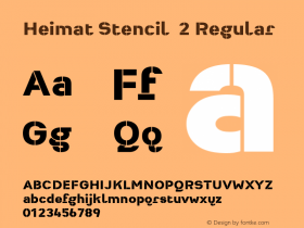 Heimat Stencil  2 Regular 001.000;com.myfonts.easy.atlas-font-foundry.heimat-stencil.extra-bold.wfkit2.version.3ZC2图片样张