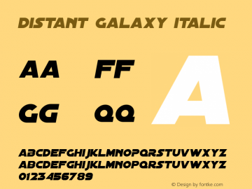 Distant Galaxy Italic 2.0图片样张
