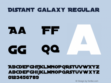 Distant Galaxy Regular Macromedia Fontographer 4.1 1/20/99图片样张