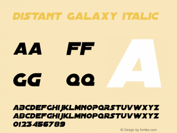 Distant Galaxy Italic 2.0图片样张