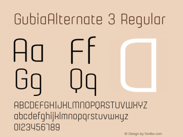 GubiaAlternate 3 Regular 001.000;com.myfonts.easy.graviton.gubia.regular-alternate.wfkit2.version.46ec Font Sample