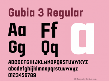 Gubia 3 Regular 001.000;com.myfonts.easy.graviton.gubia.black.wfkit2.version.46e5 Font Sample