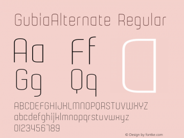 GubiaAlternate Regular 001.000;com.myfonts.easy.graviton.gubia.light-alternate.wfkit2.version.46e6图片样张