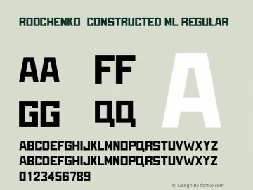 Rodchenko  Constructed ML Regular Version 1.004;com.myfonts.easy.hihretrofonts.rodchenko-constructed-ml.constructed.wfkit2.version.3vNi图片样张