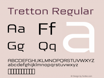 Tretton Regular Version 1.00 March 14, 2015, initial release Font Sample