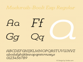 Maduraib-BooIt Exp Regular Version 1.000;com.myfonts.insigne.madurai-slab.ext-book-italic.wfkit2.42Vg Font Sample