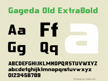 Gageda Old ExtraBold Version 1.0图片样张