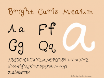 Bright Curls Medium Version 2 Font Sample