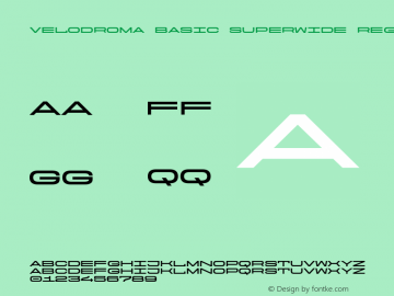 Velodroma Basic SuperWide Regular Version 1.000;PS 001.000;hotconv 1.0.70;makeotf.lib2.5.58329图片样张