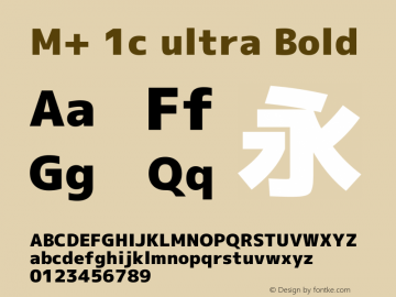 M+ 1c ultra Bold Version 1.047图片样张