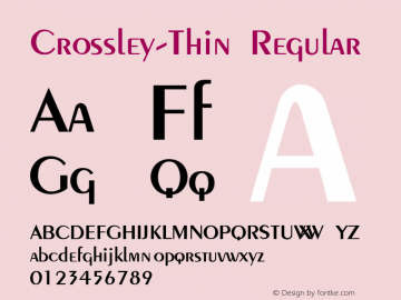 Crossley-Thin Regular Unknown图片样张