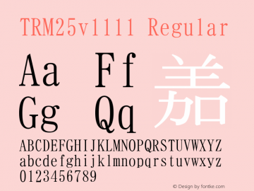 TRM25v1111 Regular Version 1.111图片样张