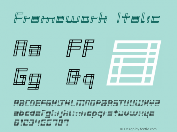 Framework Italic Version 001.000图片样张