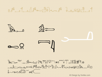 PharaohGlyph Regular Altsys Fontographer 4.0 4/07/94图片样张