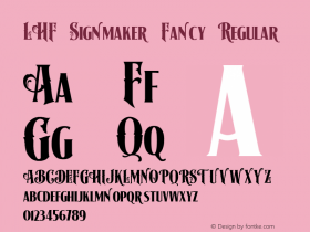 LHF Signmaker Fancy Regular Version 1.000 Font Sample