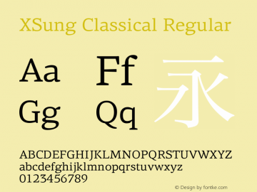 XSung Classical Regular XSung Classical - Version 3.0图片样张