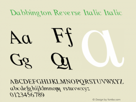 Dabbington Reverse Italic Italic Unknown图片样张