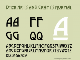 Dyer Arts and Crafts Normal Version 2.00 2015 Font Sample
