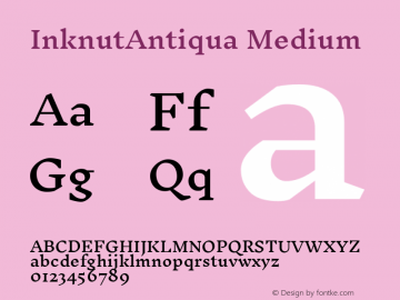 InknutAntiqua Medium Version 1.000; ttfautohint (v1.2) -l 7 -r 28 -G 50 -x 13 -D deva -f deva -w G -X 