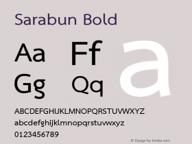 Sarabun Bold Version 1.3.2 2013图片样张
