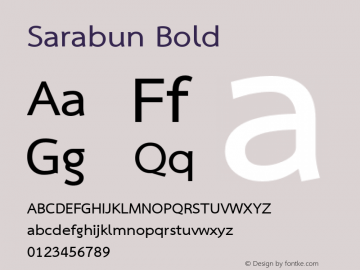 Sarabun Bold Version 1.3.2 2013 Font Sample