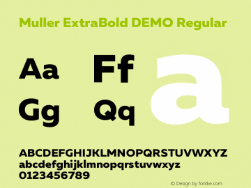 Muller ExtraBold DEMO Regular Version 1.0图片样张