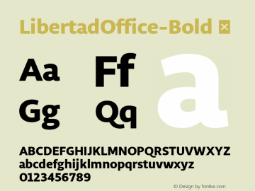 LibertadOffice-Bold ☞ Version 1.000; ttfautohint (v1.3);com.myfonts.easy.tipotype.libertad-office.bold.wfkit2.version.4nzW图片样张