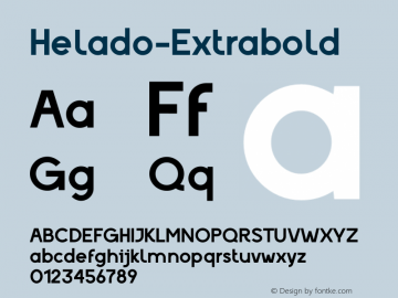Helado-Extrabold ☞ Version 1.000;com.myfonts.b2302.helado.extrabold.wfkit2.4c6V Font Sample