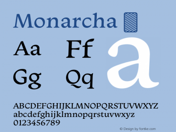 Monarcha ☞ Version 1.000 2010 initial release;com.myfonts.easy.isaco.monarcha.regular.wfkit2.version.3pcz Font Sample