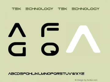 Gtek Technology Gtek Technology Version 1.00 September 22, 2013, initial release Font Sample