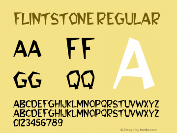 FlintStone Regular Altsys Fontographer 3.5  9/30/92 Font Sample