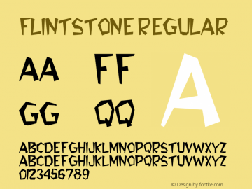 FlintStone Regular Altsys Fontographer 3.5  9/30/92图片样张