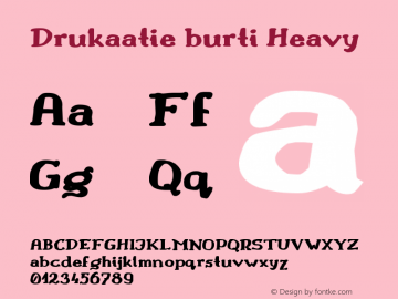 Drukaatie burti Heavy Version 0.14 Font Sample